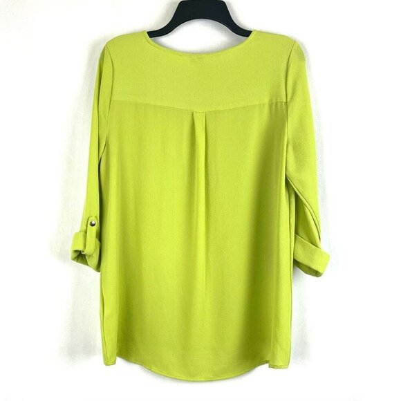 Cathy Women Roll-Up Sleeve Pullover Top Blouse Size M - Picture 2 of 6